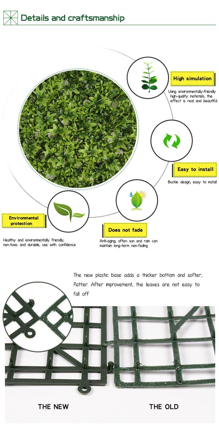 Artificial boxwood hedge privacy fence screen greenery panels.